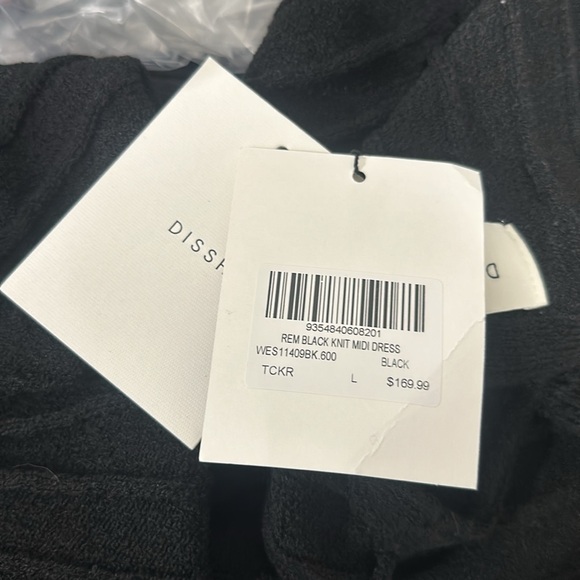 Women's DISSH Rem Black Knit Midi Dress - Picture 12 of 12